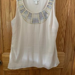 Loft tank with embellishment